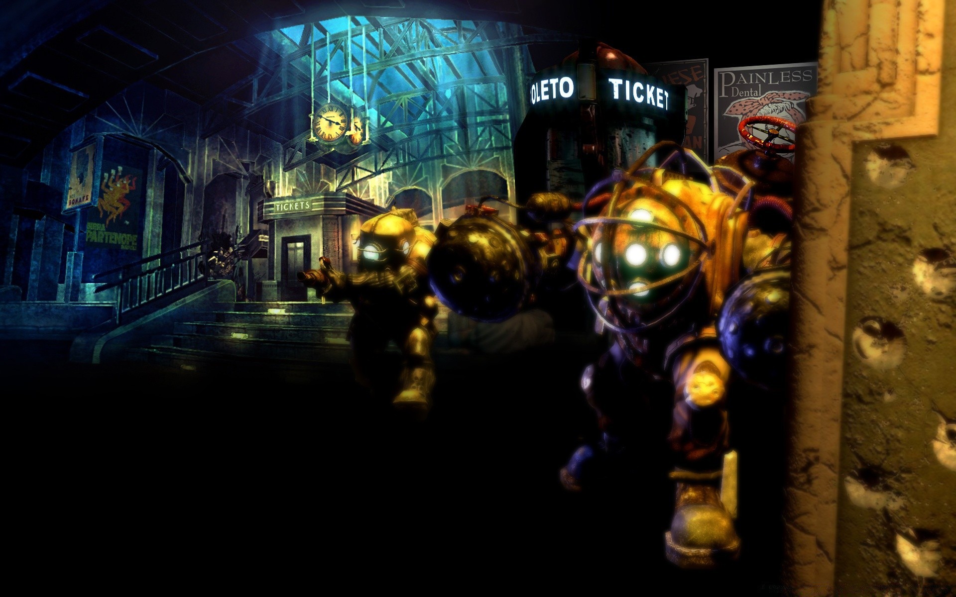 bioshock luz grupo rua cidade