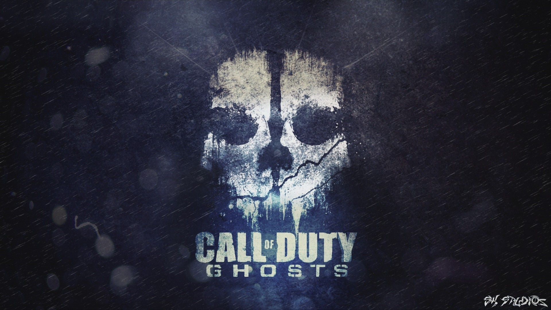 Call of duty skull on a dark background phone background image