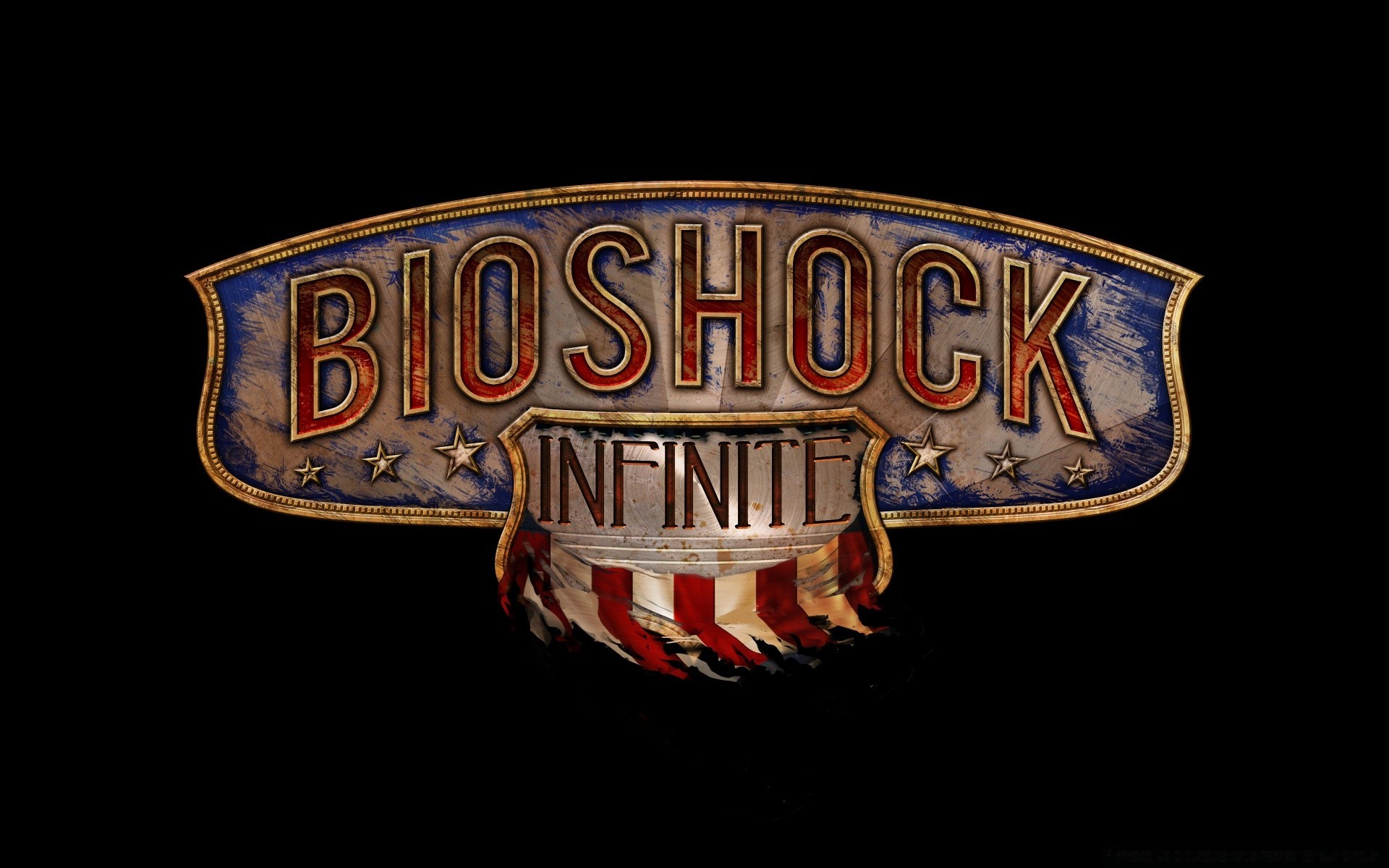 bioshock ретро белгі мәтін дизайн символ винтаж иллюстрация жұмыс үстелі