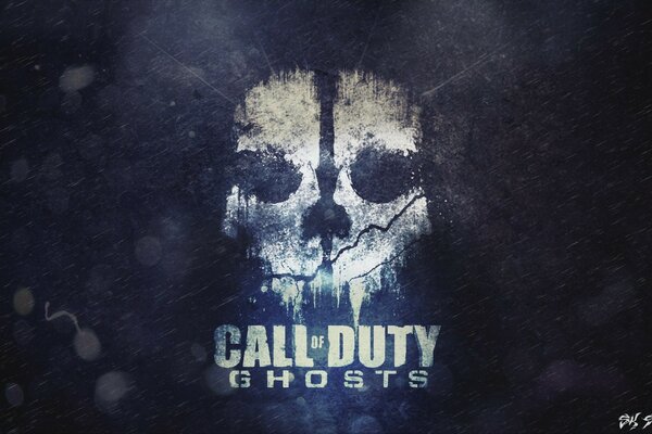 Call of duty skull on a dark background