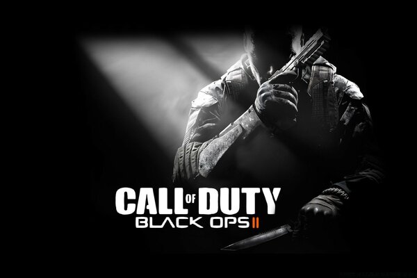 Call of duty dark tones man with a gun darkness