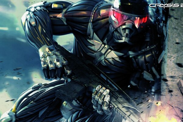 The shooting soldier from crysis