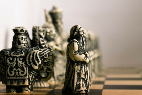 Original ivory chess pieces