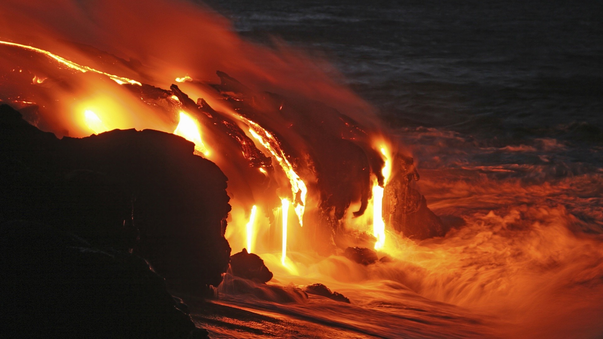 lugares famosos llama puesta de sol noche desastre caliente erupción amanecer intensidad humo luz paisaje energía volcán peligro