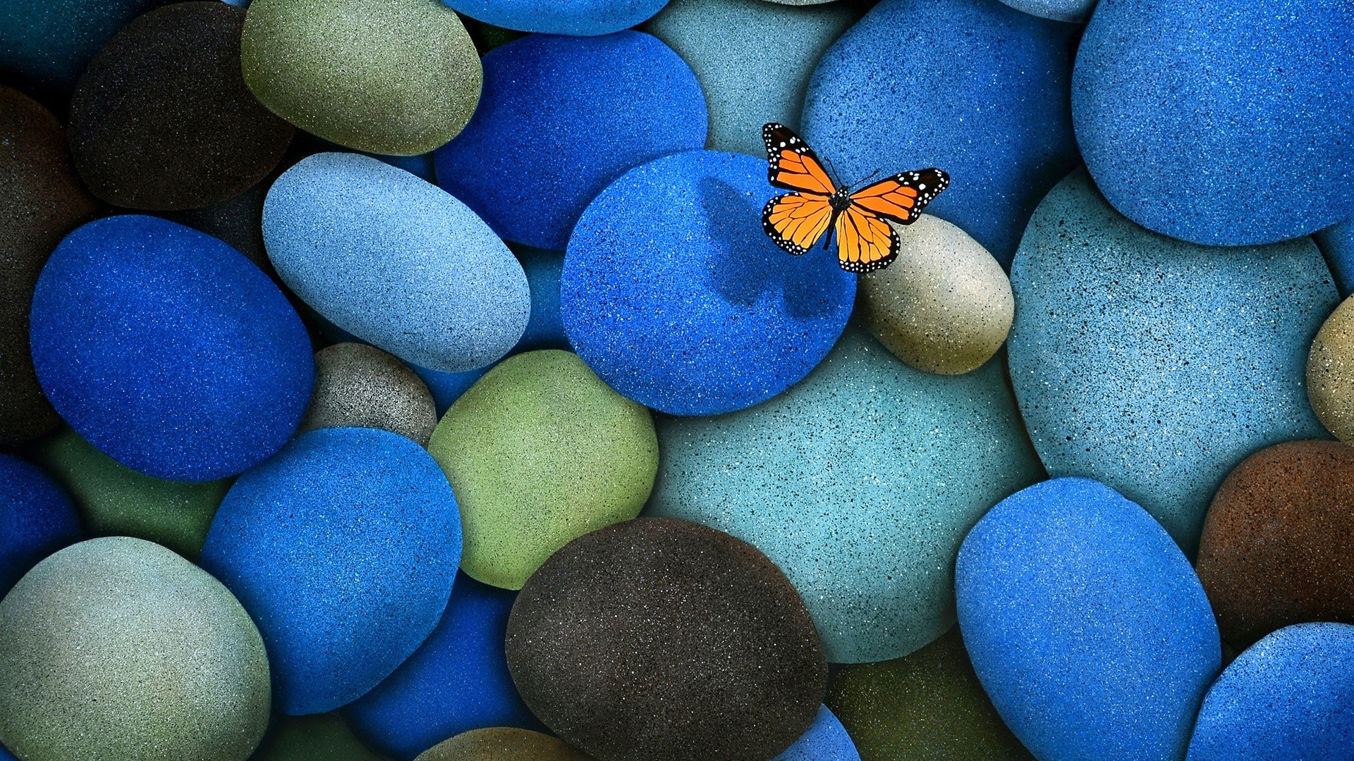 paysage pâques oeuf couleur zen de bureau