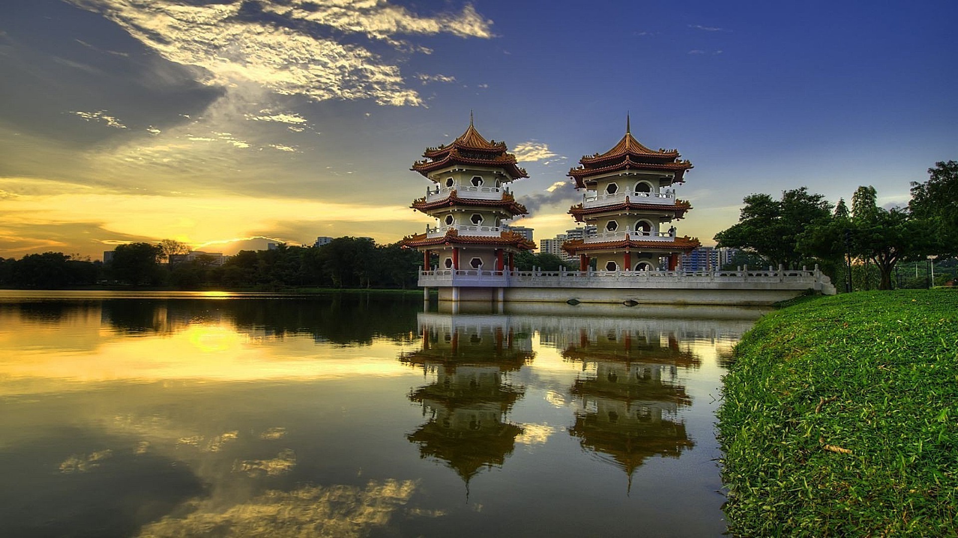 city and architecture lake reflection water travel sky temple outdoors marquee architecture pagoda castle pool traditional landscape dawn tree