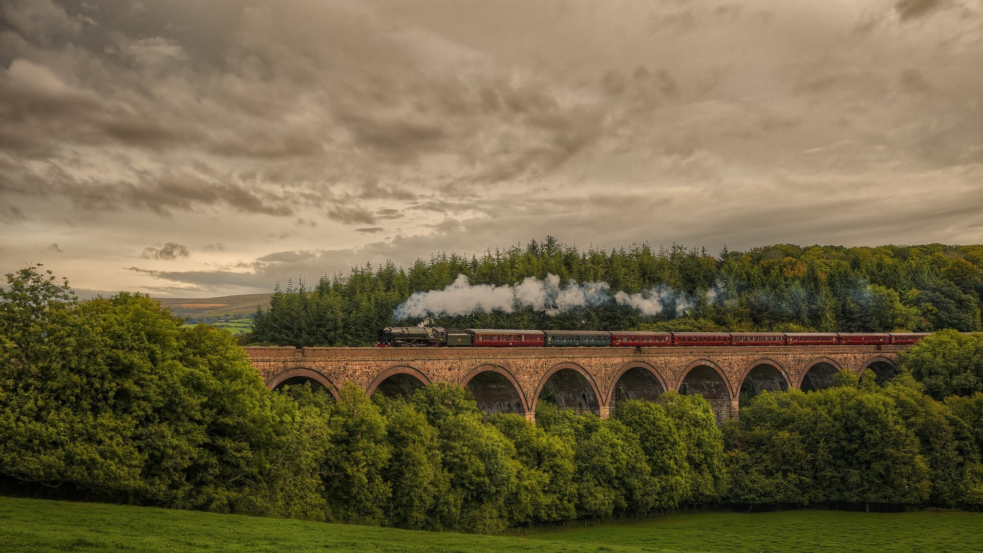 trains arbre pont lumière du jour voyage rivière à l extérieur paysage architecture ciel eau