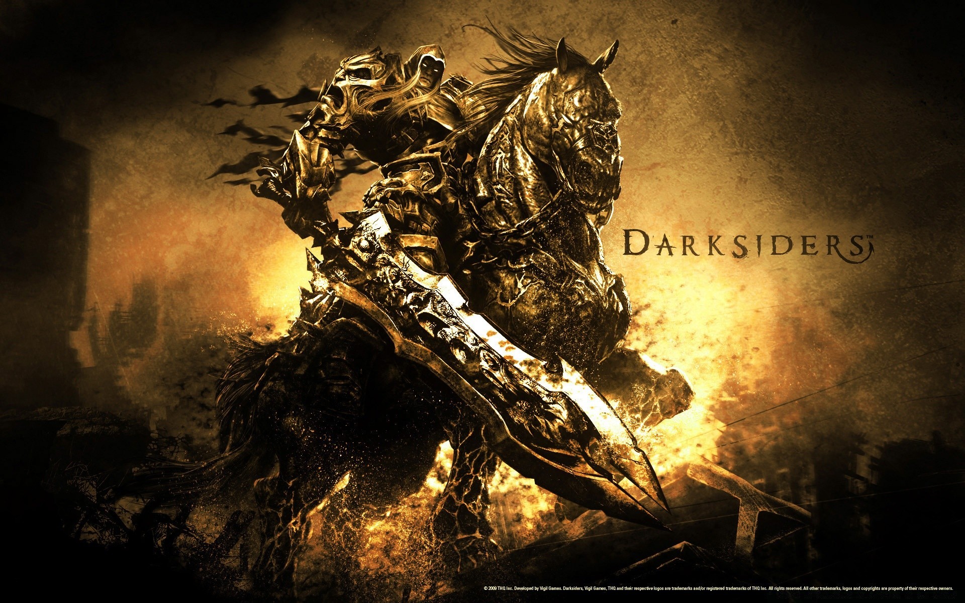 darksiders smoke flame art dark fantasy burn