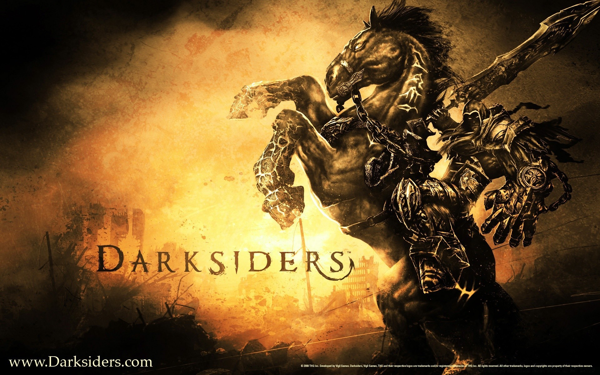 darksiders arte illustrazione fumo