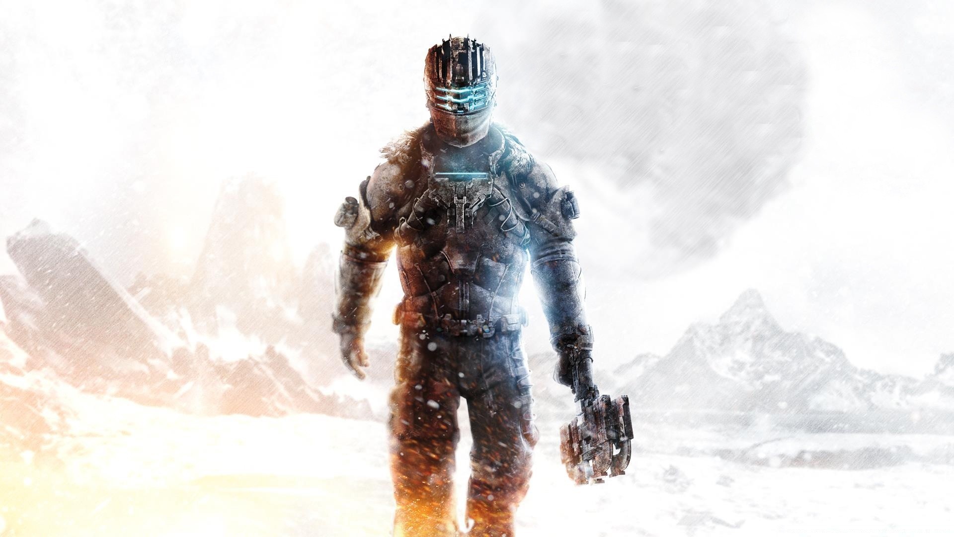 dead space schnee winter kälte eis ein frost mann im freien