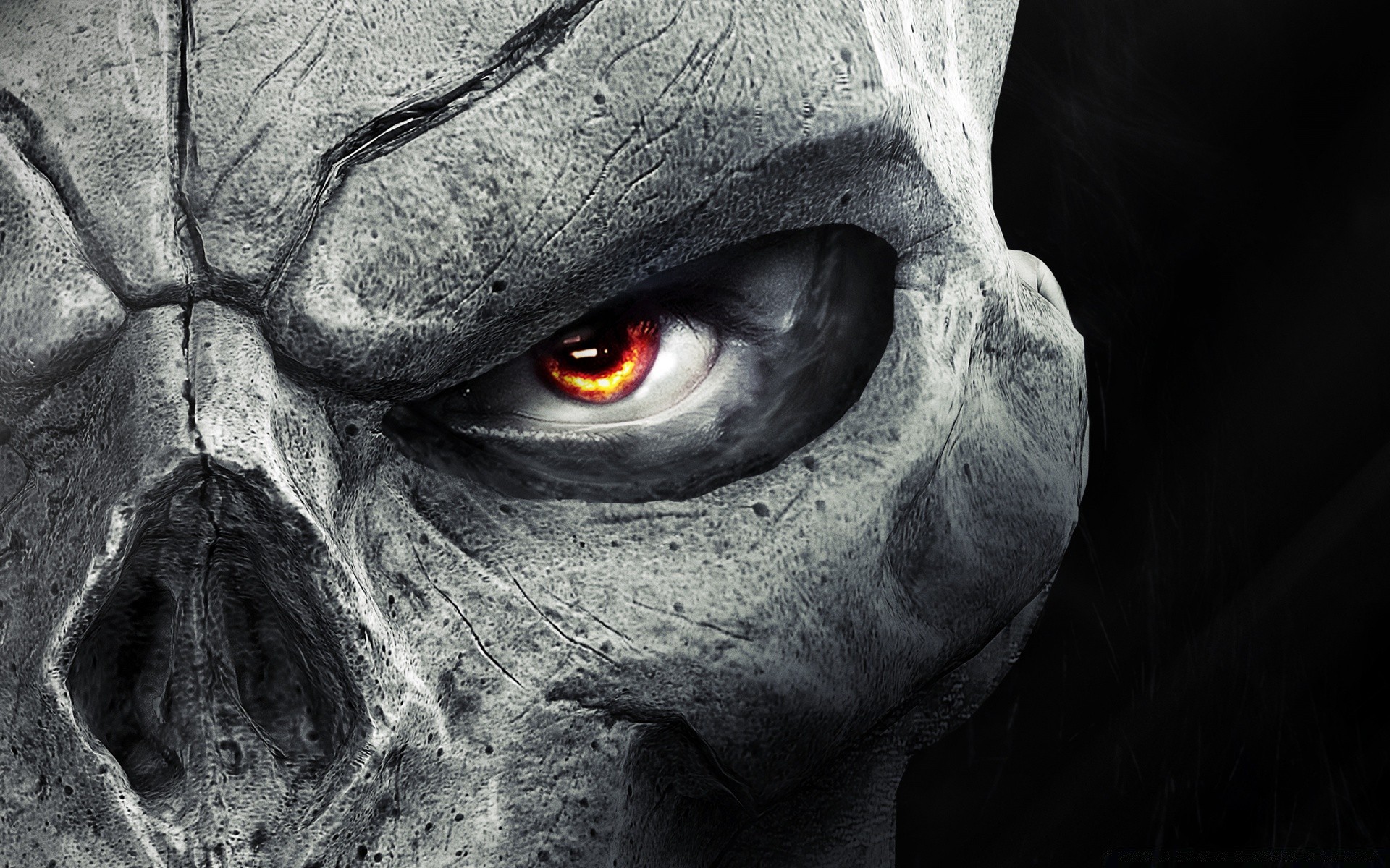 darksiders gesicht horror beängstigend halloween porträt bösartig mann angst kunst