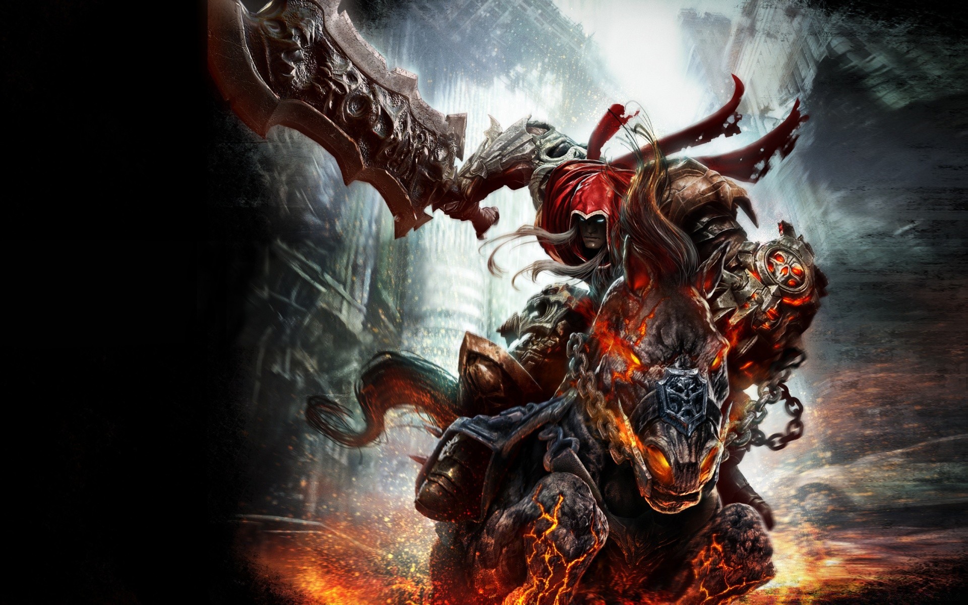 darksiders arte llama pintura