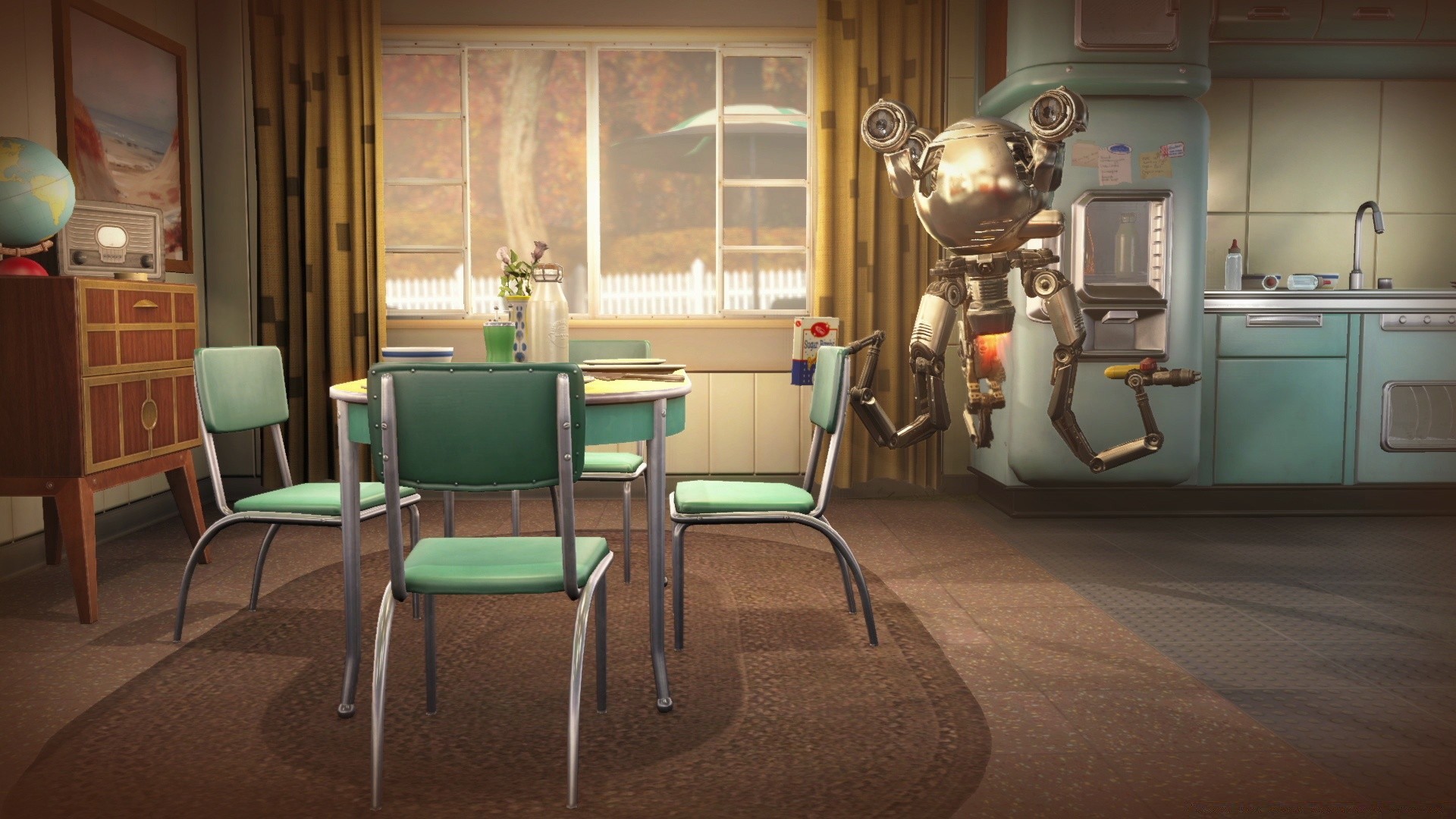 fallout furniture chair table room seat indoors interior design floor home lamp window house luxury sofa