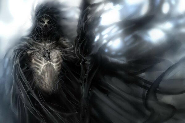 The Dark Reaper in the blurred Darkness