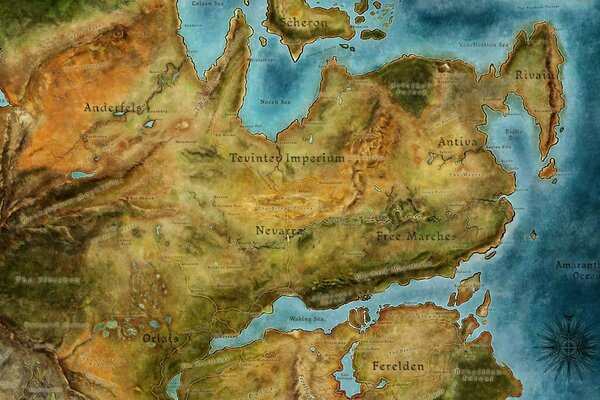 A map from the Dragon age game