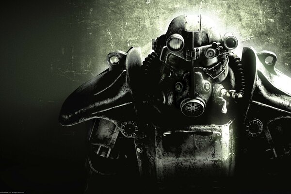 Schwarzer Held mit Fallout-Spiel