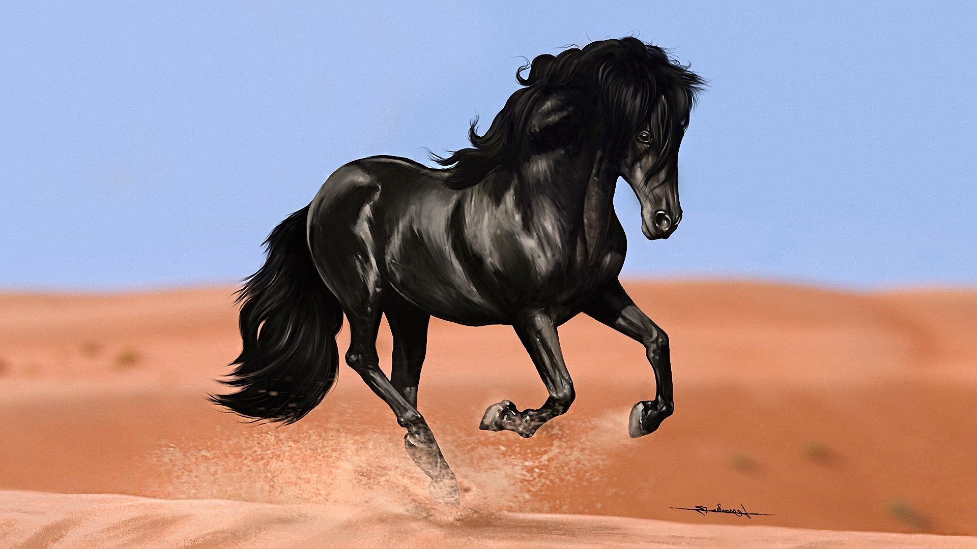Черная лошадь скачать
