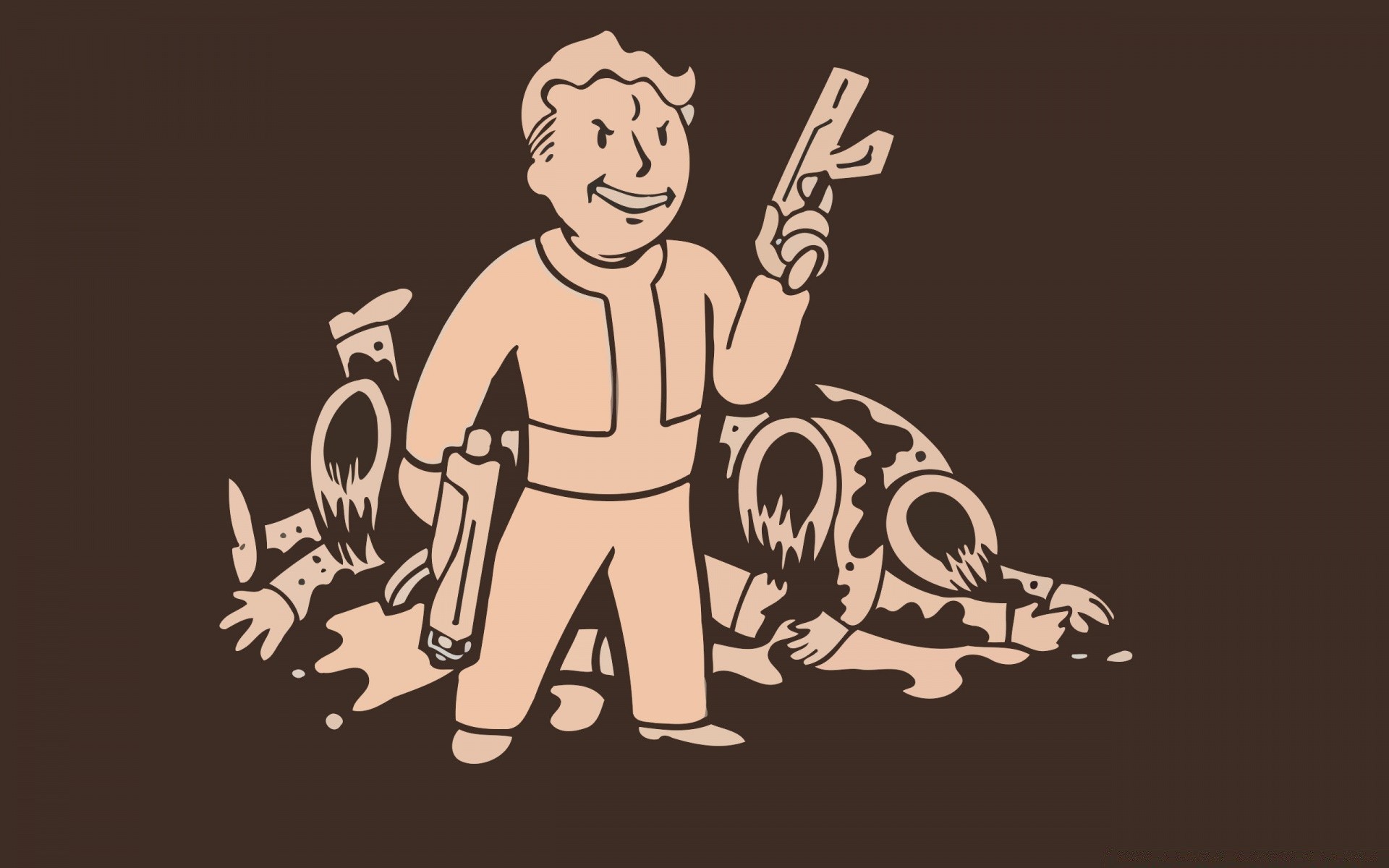 fallout ilustração vetor esboço silhueta homem halloween