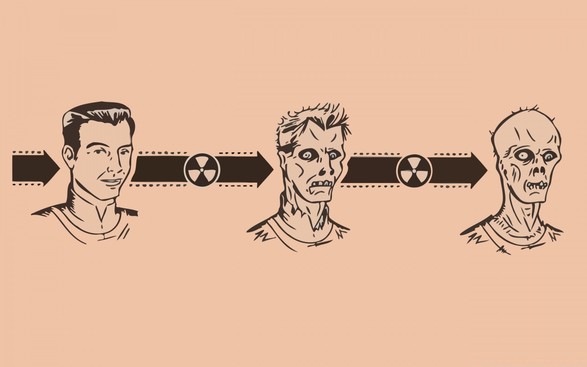 fallout illustration rétro vecteur conception