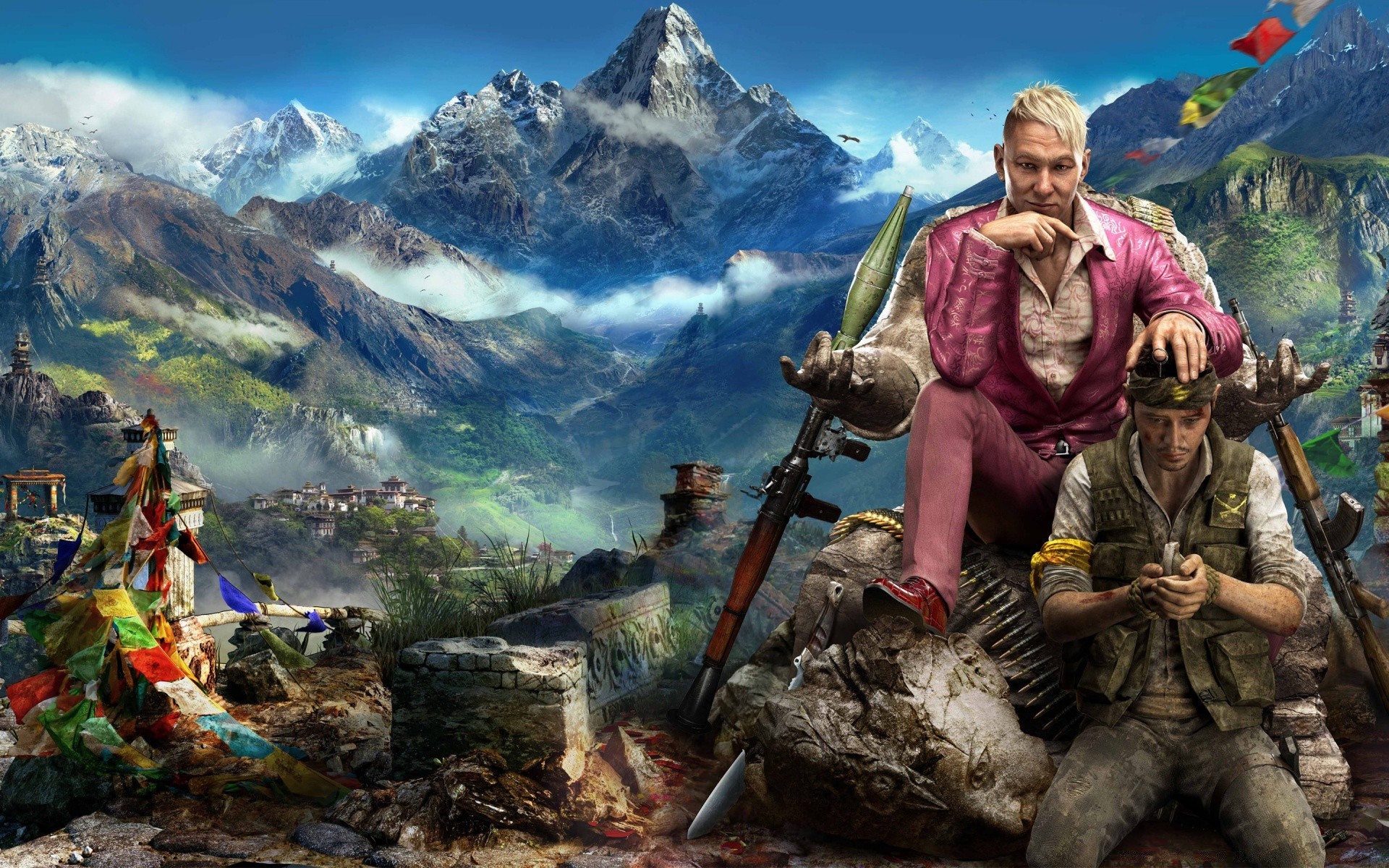 far cry berge erwachsener mann gruppe reisen