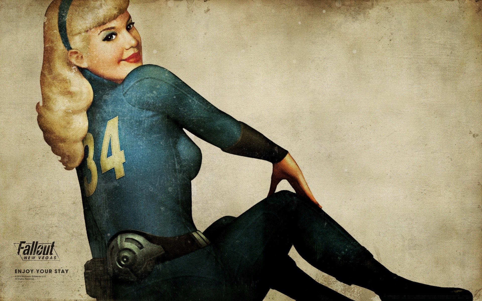 fallout ein erwachsener tragen kunst frau malerei mann retro