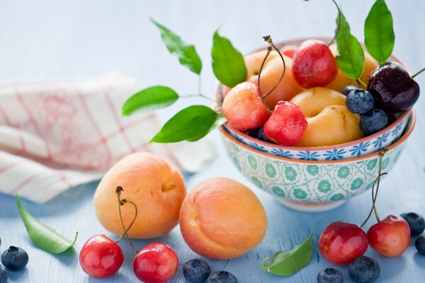 Petit déjeuner sain de fruits