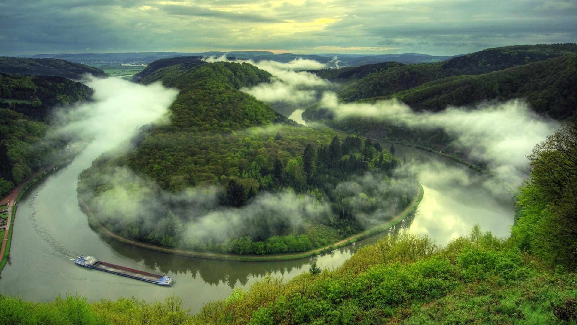 rivers ponds and streams landscape water river nature travel lake outdoors mountain sky grass scenic valley fog summer hill tree