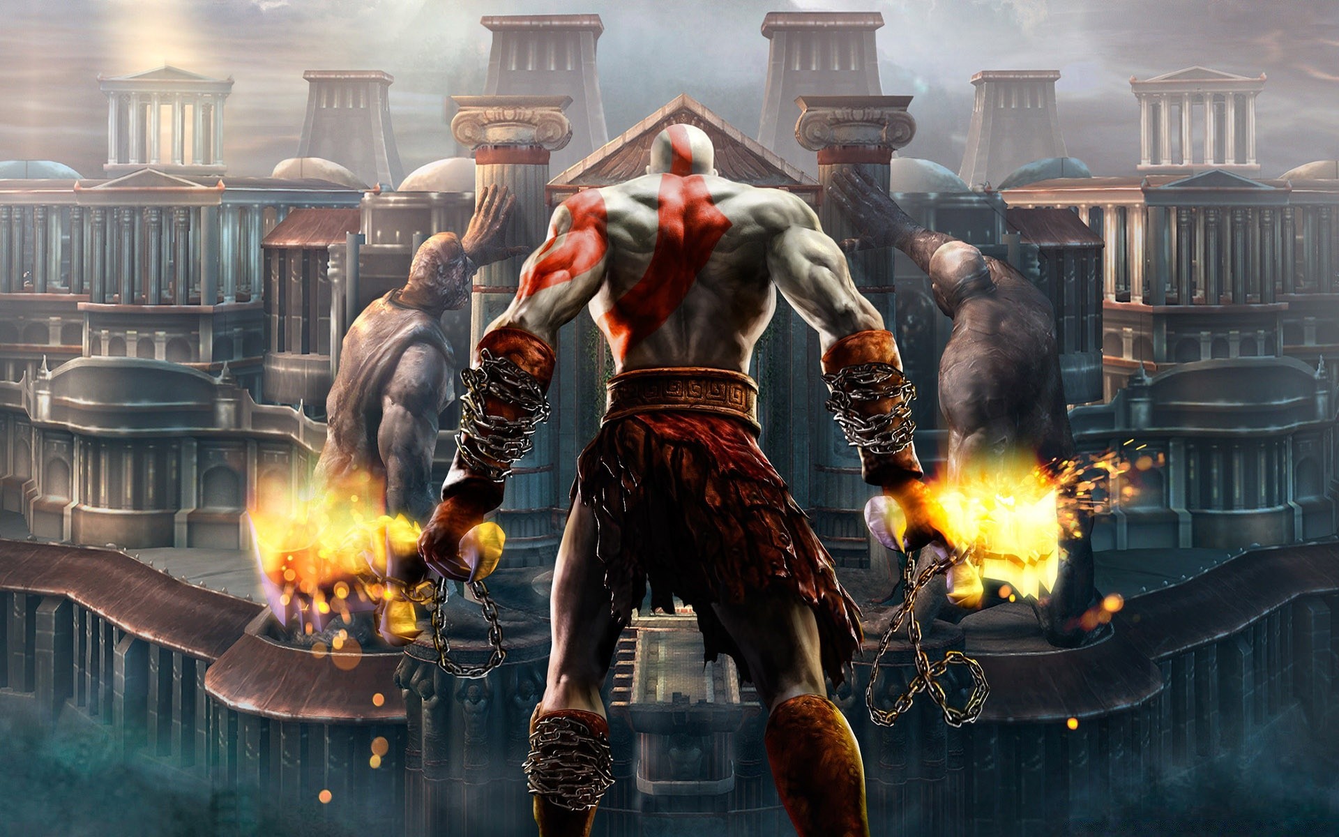 god of war płomień dym festiwal światło święto