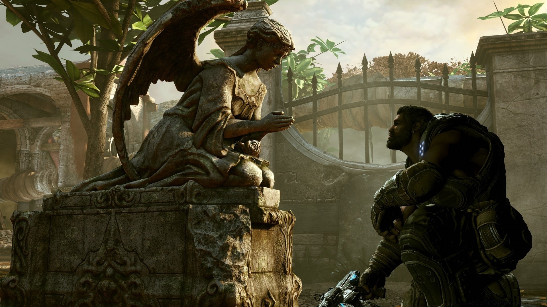 gears of war скульптура війни статуя військові подорожі мистецтво солдат людина армія дорослий архітектура битва