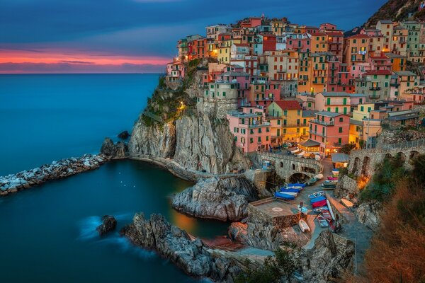 Houses on the mountain with a sea view