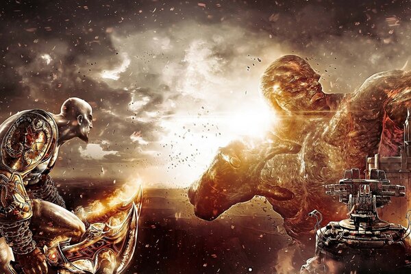 God of war. Kratos vs. Titan