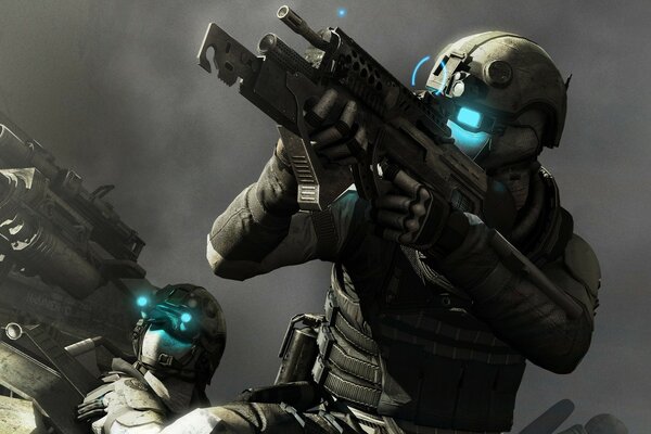 Soldados militares de ghost recon