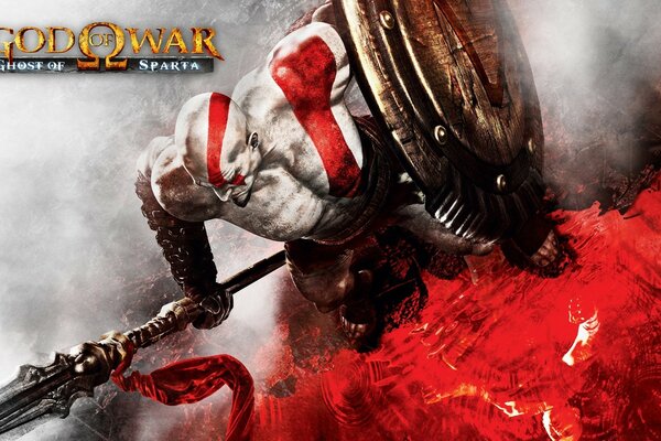 God of war: Ein Charakter mit einem Speer