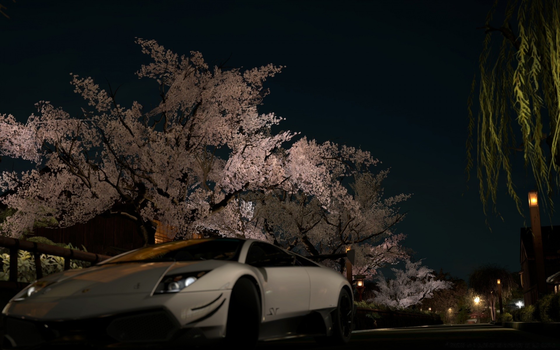 gran turismo landscape sunset light travel snow winter vehicle sky tree car dawn mountain water sun dusk