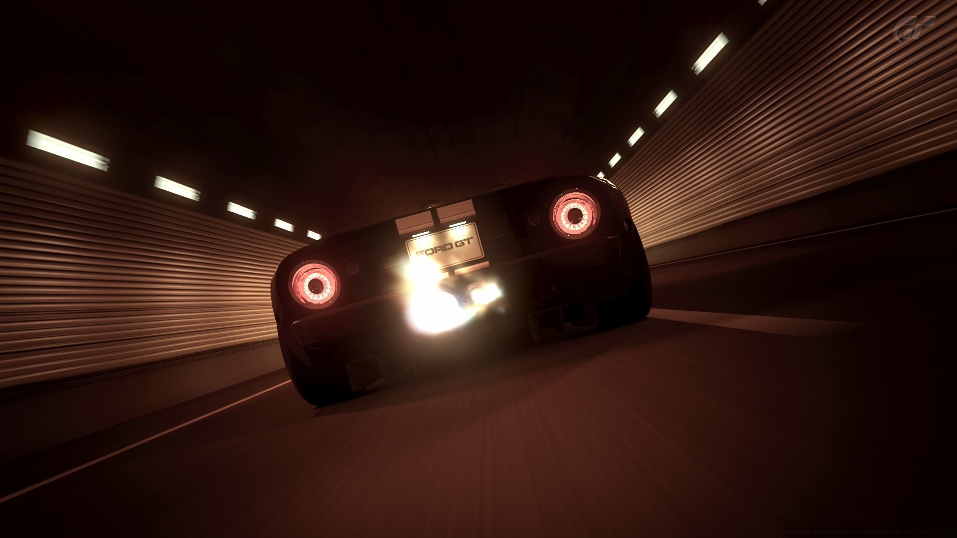 gran turismo lumière projecteur flou tunnel action