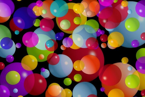 Multi-colored balls for the desktop