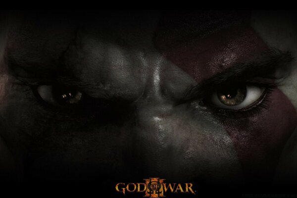 Desktop wallpaper with tol with the eyes of Kratos