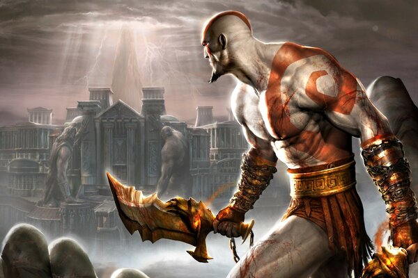 God of war: Ein Charakter mit einem Dolch