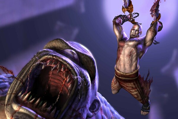 God of war: monstro e guerreiro