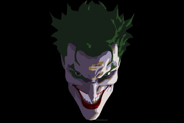 Personnage de bande dessinée maléfique joker