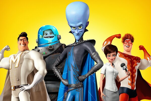 Poster-Megamind: personnages principaux