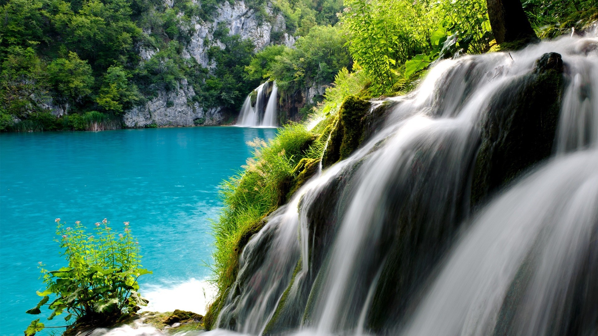 waterfalls waterfall water river stream nature rock wood cascade flow landscape travel outdoors motion splash creek summer tree leaf wet