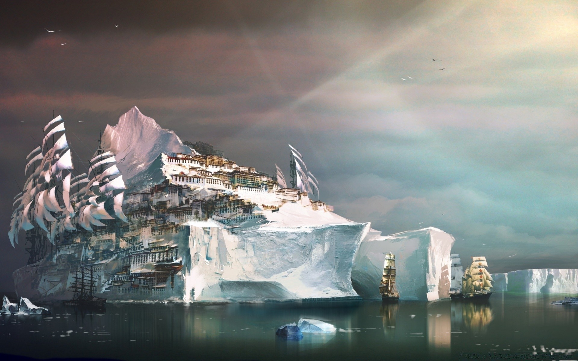 guild wars water snow landscape travel reflection ice winter lake sky mountain sea city outdoors environment iceberg