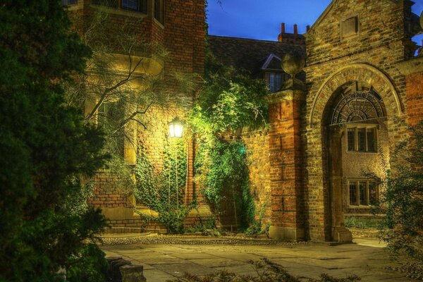 Evening arch of an old house