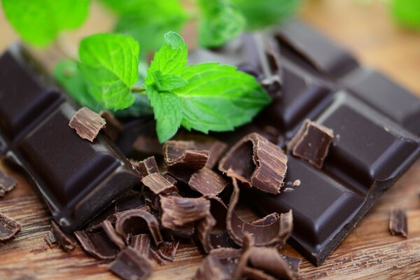 Chocolat noir et menthe