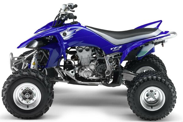 Blue ATV with alloy wheels