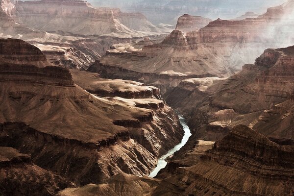 Endless stone deserts of canyons