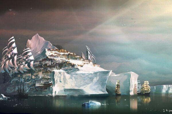 Viaje entre icebergs. Guild Wars