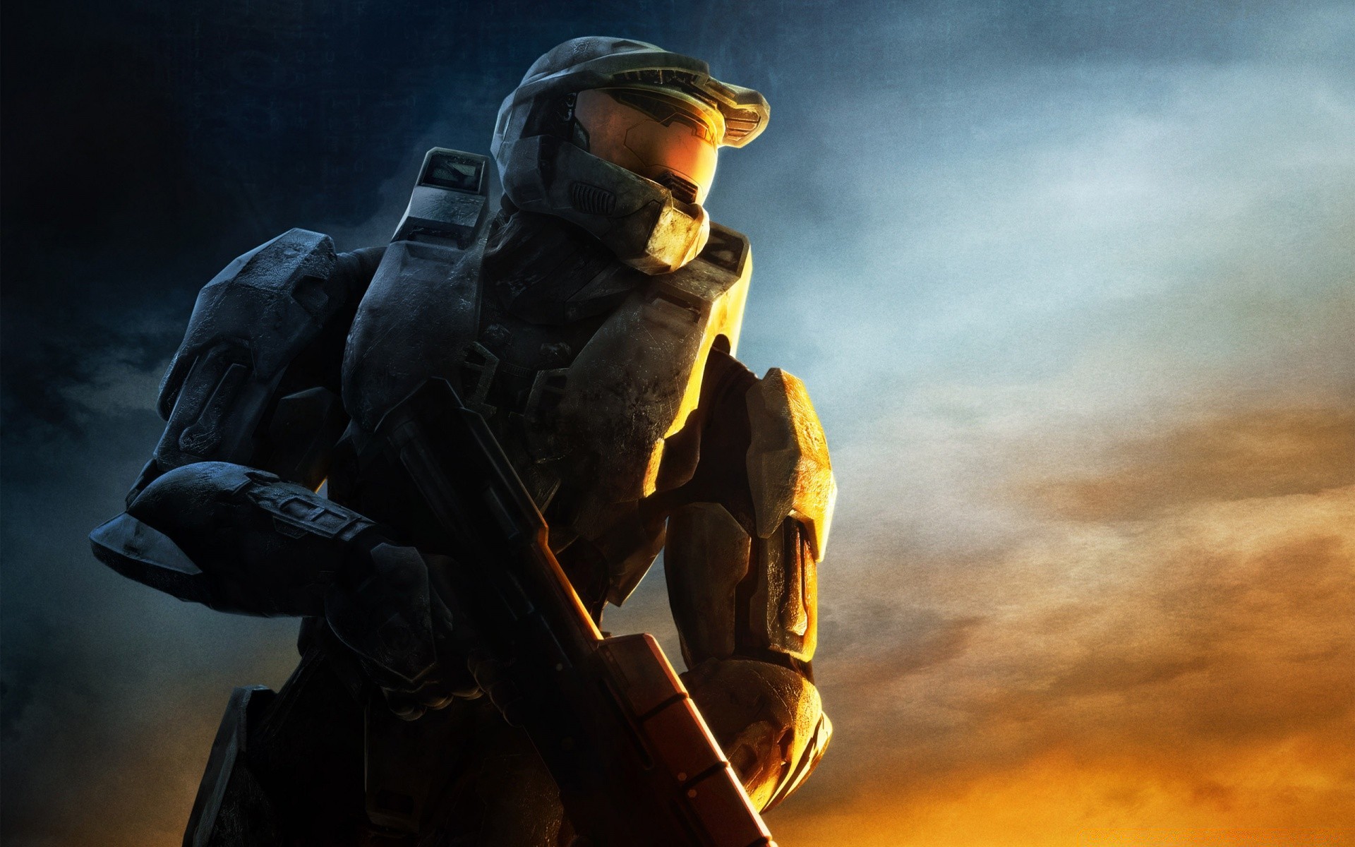 halo solo hombre guerra adulto militar humo luz