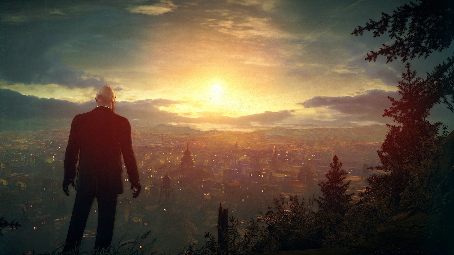 hitman sonnenuntergang dämmerung nebel sonne nebel abend landschaft dämmerung himmel natur im freien hintergrundbeleuchtung licht silhouette gutes wetter baum reisen wasser